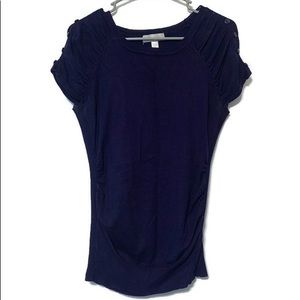 Dress Barn Dark Blue Fitted Dress Shirt